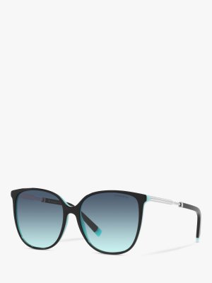 TF4184 Женские овальные солнцезащитные очки, черно-синие с градиентом Tiffany & Co
