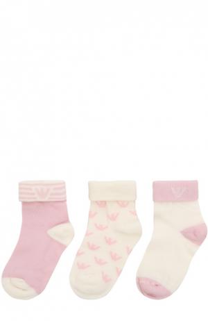 Комплект из трех пар носков Giorgio Armani. Цвет: разноцветный