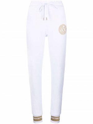 Logo-embroidered track pants Versace Jeans Couture. Цвет: белый