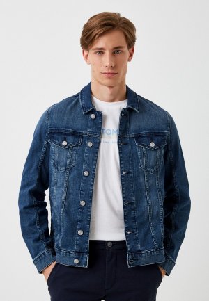 Куртка джинсовая Tom Tailor. Цвет: синий