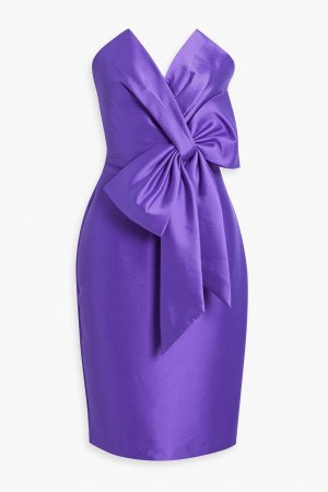 Платье из фая без бретелек с бантом BADGLEY MISCHKA, фиолетовый Mischka