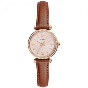 Наручные часы Carlie Mini, розовый FOSSIL. Цвет: коричневый