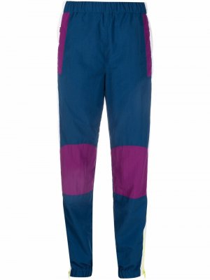 Спортивные брюки в стиле колор-блок с логотипом Kenzo. Цвет: синий
