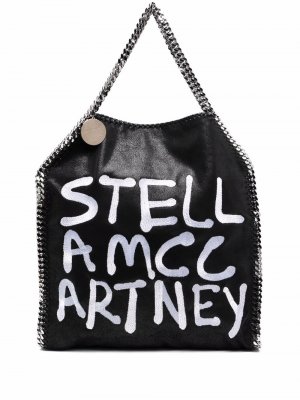 Большая сумка-тоут Falabella с логотипом Stella McCartney. Цвет: черный