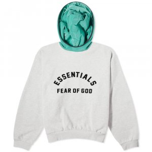 Худи Fear Of God Essentials Spring Nylon Fleece, светло-серый
