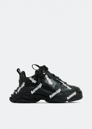 Кроссовки BALENCIAGA Triple S Logotype sneakers, черный