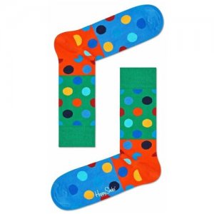 Цветные носки унисекс Big Dot Block Sock в горох Happy socks | Чулки и колготки разноцветный 29. Цвет: красный/черный/желтый/оранжевый/розовый