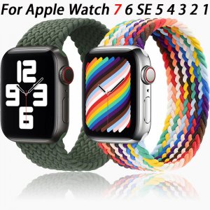 Плетеная петля Solo для Apple Watch, ремешок 44 мм, 40 45 41 38 42 эластичный силиконовый часов, браслет iWatch Serie 7 654321 SE, аксессуары ремешков VA VOOM