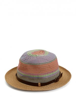 Мужская соломенная шляпа с цветными блоками Grevi