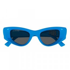 Солнцезащитные очки Balenciaga BB0243S 004 004, голубой. Цвет: черный