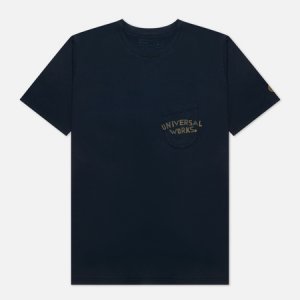 Мужская футболка Print Pocket Organic Jersey Universal Works. Цвет: синий
