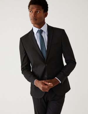 Пиджак зауженного кроя из эластичной ткани , светло-серый Marks & Spencer