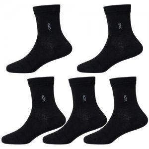 Комплект из 5 пар детских носков LORENZLine черные, размер 16-18. Цвет: черный