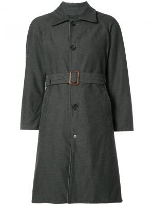 Классическое пальто средней длины Engineered Garments. Цвет: серый
