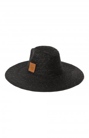 Соломенная шляпа Rose LÉAH. Цвет: чёрный