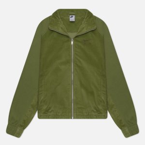 Женская куртка ветровка Air Corduroy Fleece Full-Zip Nike. Цвет: зелёный