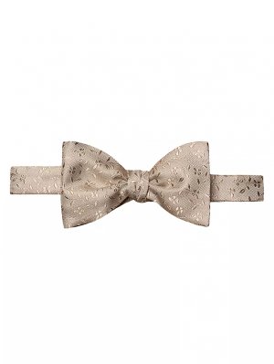 Шелковый галстук-бабочка с цветочным принтом, слоновая кость Eton