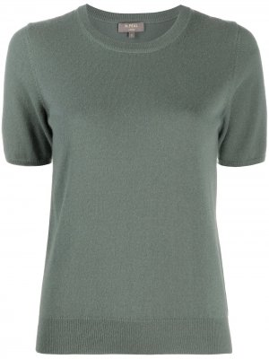 Кашемировая футболка с круглым вырезом N.Peal. Цвет: зеленый