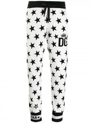 Спортивные брюки Millennials Star с принтом Dolce & Gabbana. Цвет: белый