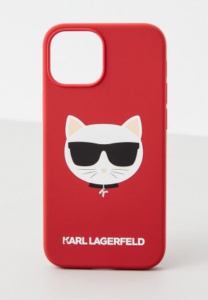 Чехол для iPhone Karl Lagerfeld 13 mini, Liquid silicone Choupette Red. Цвет: красный