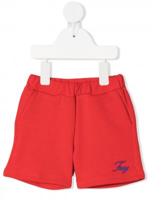 Спортивные шорты с логотипом Fay Kids. Цвет: красный