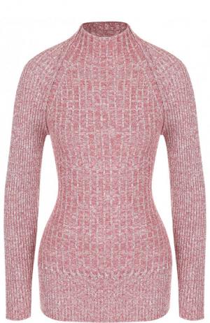 Вязаный пуловер с воротником-стойкой Victoria Beckham. Цвет: красный