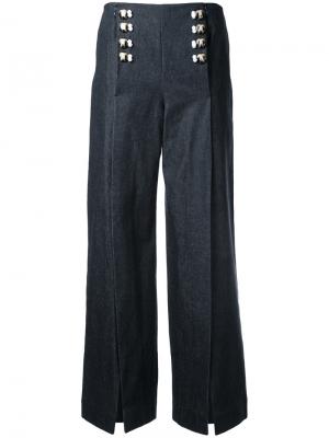 Широкие брюки с завышенной талией Kotohayokozawa. Цвет: чёрный