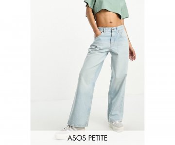 Голубые мешковатые джинсы-бойфренды ASOS DESIGN Petite