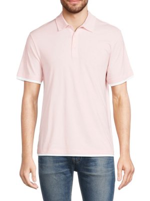 Двухслойная рубашка-поло из хлопка пима , цвет Pink Sand Vince