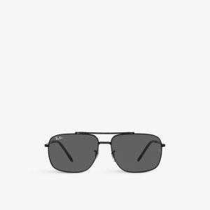 RB3796 солнцезащитные очки в металлической оправе с фирменными линзами оправе-подушке , черный Ray-Ban