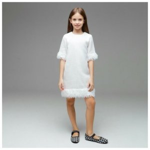 Платье , размер 146 см, белый Minaku. Цвет: белый