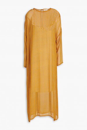 Платье миди из крепона с принтом , цвет Marigold American Vintage