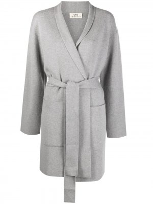 Пальто-кардиган с поясом Sminfinity. Цвет: серый