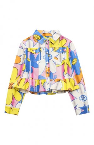 Джинсовая куртка Moschino. Цвет: разноцветный