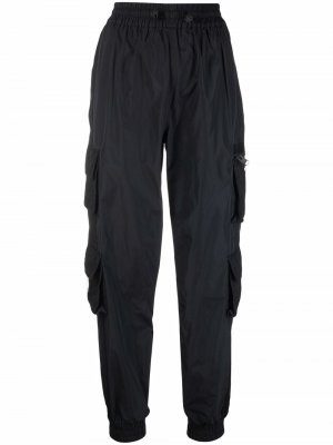 Спортивные брюки со вставкой из тюля пуэн-деспри RED Valentino. Цвет: черный