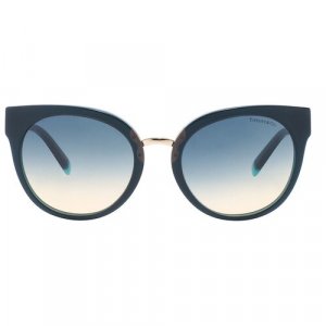 Солнцезащитные очки , черный, голубой Tiffany. Цвет: черный/голубой