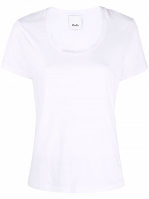 U-neck short-sleeved T-shirt Allude. Цвет: белый