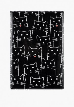 Обложка для паспорта Crazy Getup Black cats. Цвет: черный