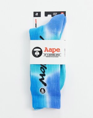 Голубые носки с принтом тай-дай AAPE By A Bathing Ape-Зеленый цвет APE®