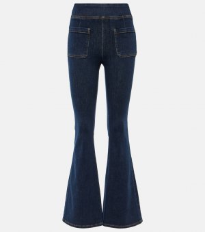 Расклешенные джинсы с высокой посадкой , синий Frame