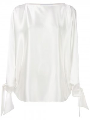Блузка с завязками на рукавах Gianluca Capannolo. Цвет: белый