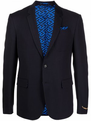Однобортный пиджак La Greca Versace. Цвет: синий