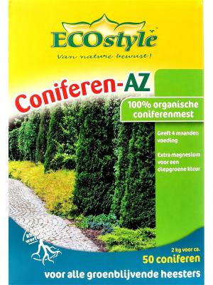 Натуральное органическое удобрение Coniferen-AZ для хвойных растений, 2кг на 20 кв. м ECOstyle. Цвет: желтый, зеленый