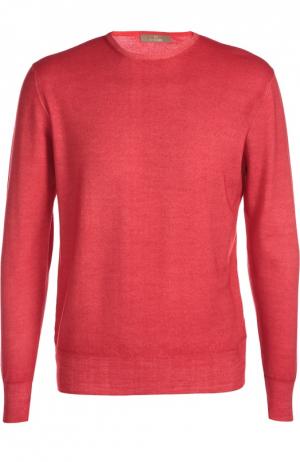 Вязаный пуловер Cruciani. Цвет: коралловый