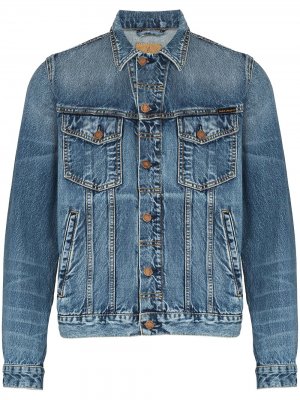 Джинсовая куртка на пуговицах Nudie Jeans. Цвет: синий