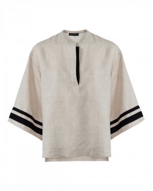 Блуза ICONA BY KAOS. Цвет: бежевый+черный