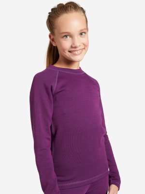 Термобелье верх для девочек , Фиолетовый, размер 116 Glissade. Цвет: фиолетовый