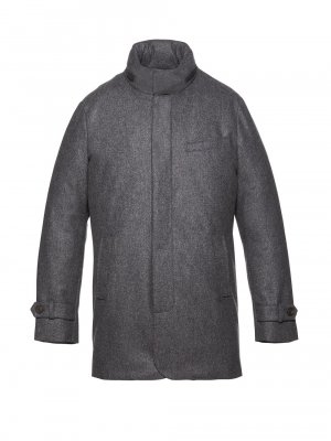 Эластичное облегающее автомобильное пальто с капюшоном , угольный Norwegian Wool