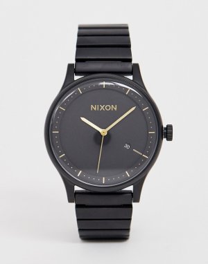 Черные матовые часы-браслет A1160 Station-Черный Nixon