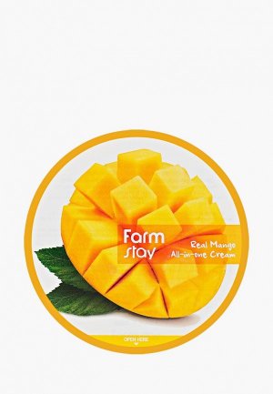 Крем для лица Farm Stay многофункциональный, с экстрактом манго, 300 мл. Цвет: желтый